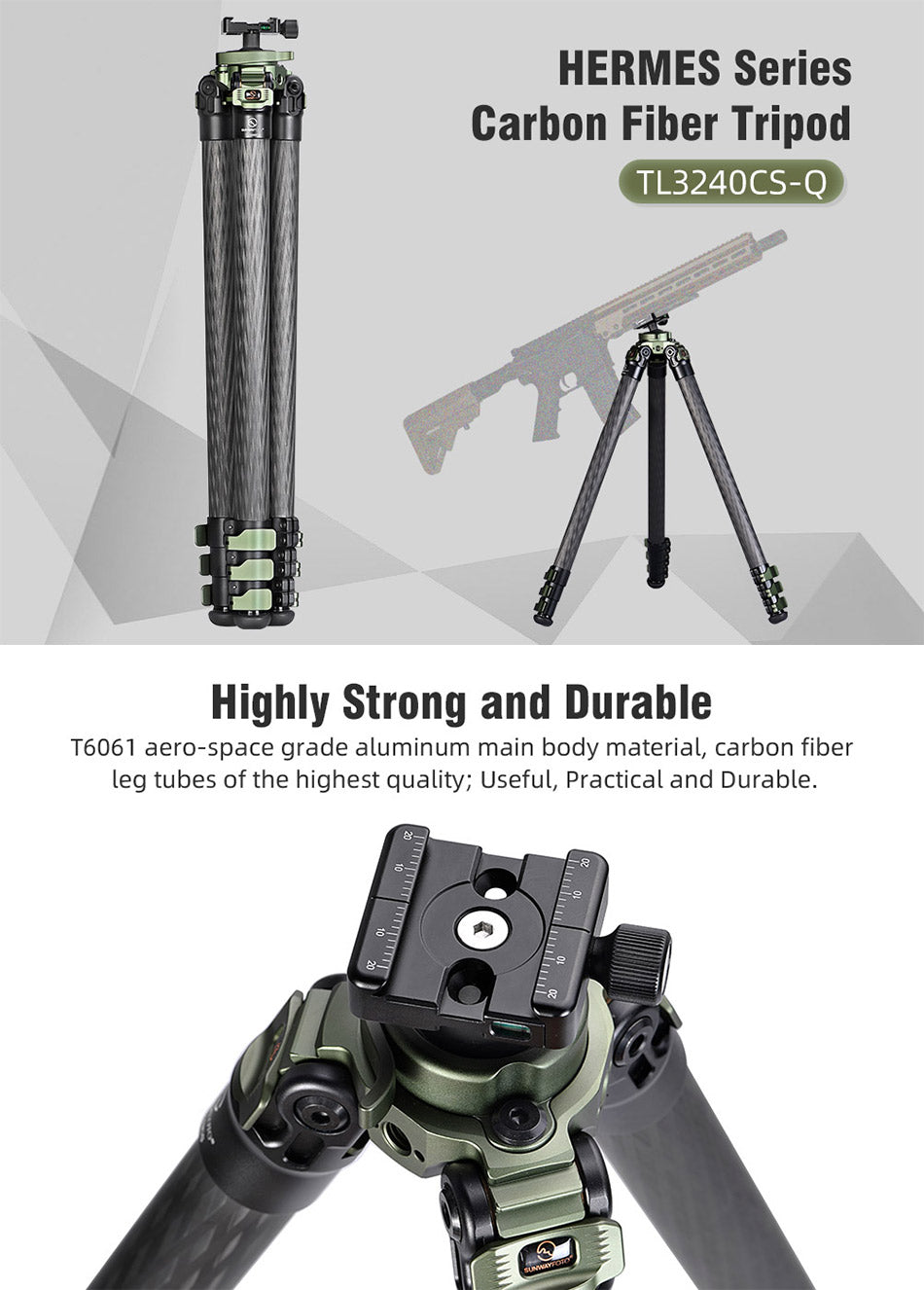 Sunwayfoto TL3240CS Carbon Fiber Tripod